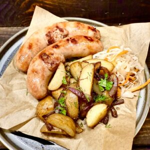 Картофель жареный с колбасками