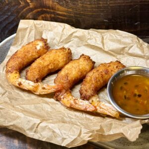 Креветки тигровые Панко с соусом маракуйя - чили